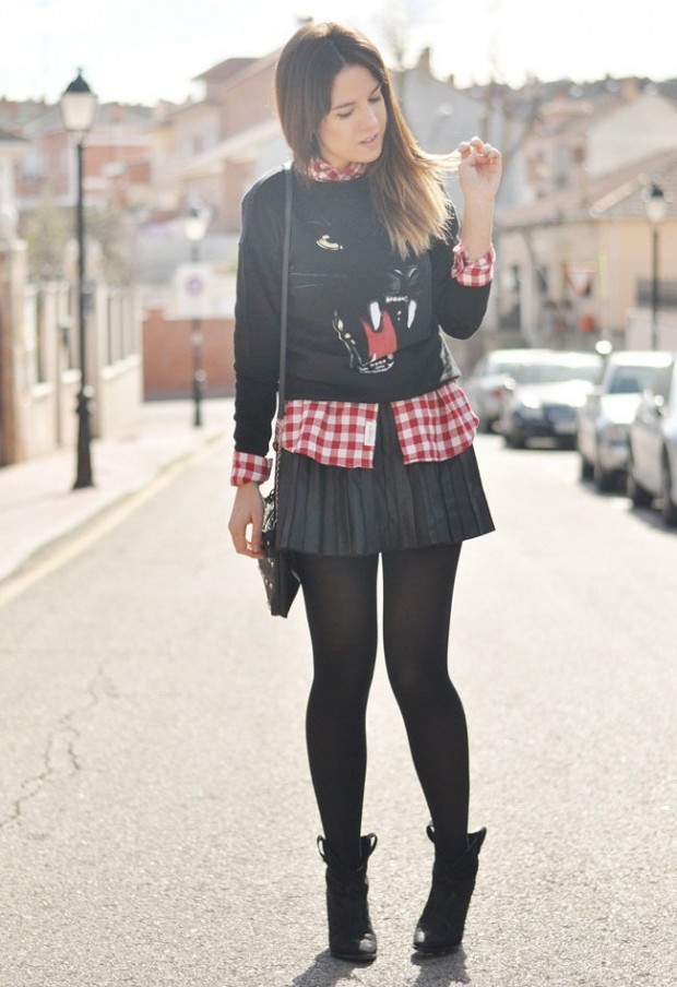24 Gorgeous Ideas How to Wear Dress and Skirt in Cold Weather (19)