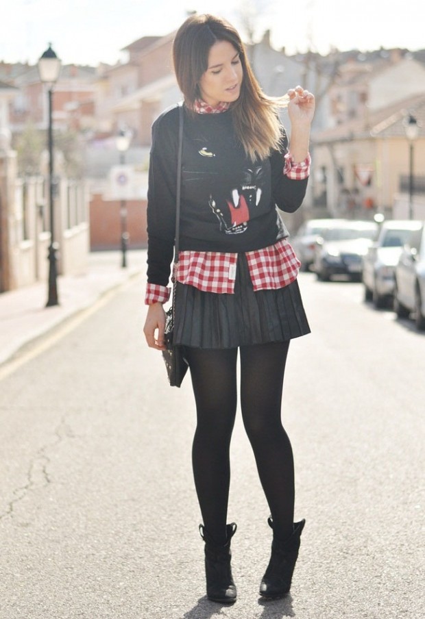 24 Gorgeous Ideas How to Wear Dress and Skirt in Cold Weather