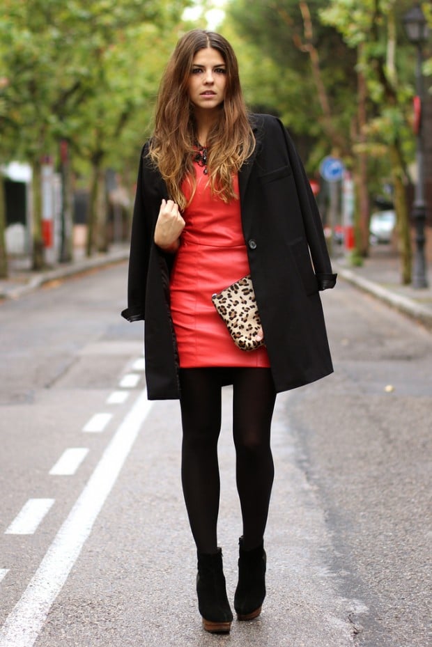 24 Gorgeous Ideas How to Wear Dress and Skirt in Cold Weather (21)