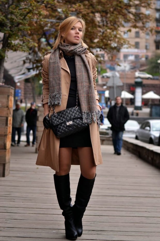 24 Gorgeous Ideas How to Wear Dress and Skirt in Cold Weather (24)