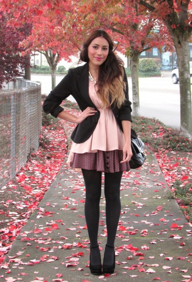 24 Gorgeous Ideas How to Wear Dress and Skirt in Cold Weather (4)