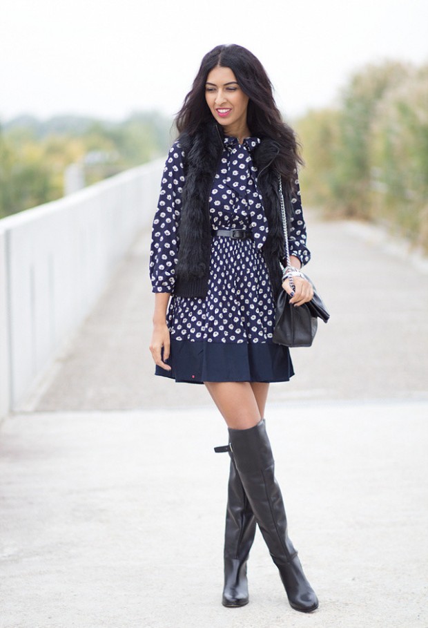 24 Gorgeous Ideas How to Wear Dress and Skirt in Cold Weather (8)