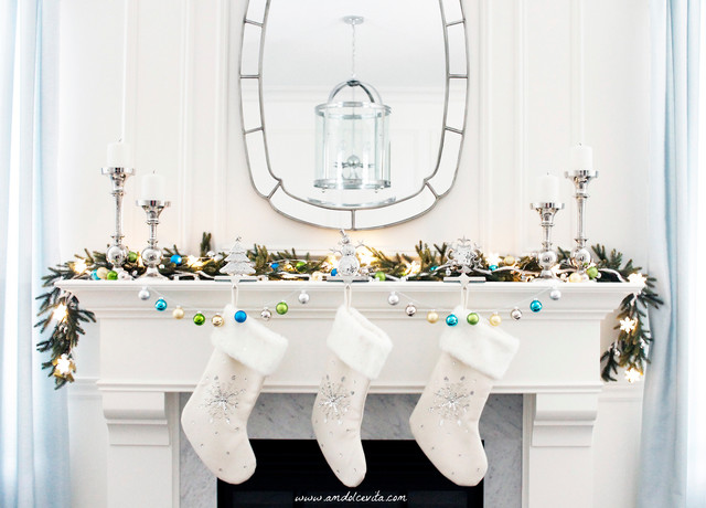 23 Gorgeous Christmas Mantel Decoration Ideas - mantel decoration, mantel, Christmas mantel decoration, christmas decoration, Christmas