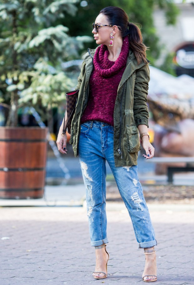 Perfect Fall Look 20 Outfit Ideas with Jeans (16)