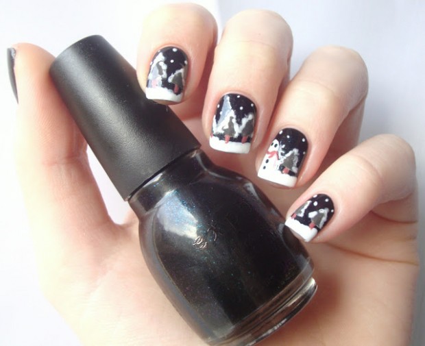 19 Gorgeous Winter Inspired Nail Art Ideas (14)