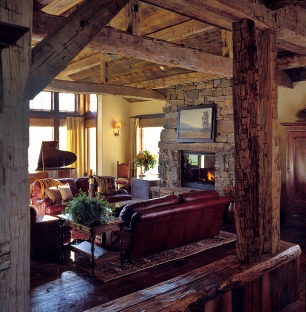 20 Cozy Rustic Living Room Design Ideas (12)