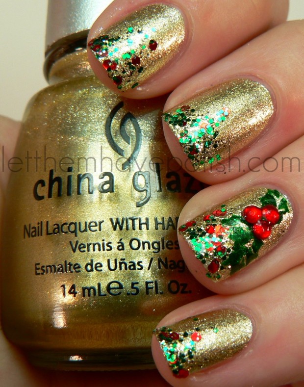 23 Amazing Christmas Nail Design Ideas (5)