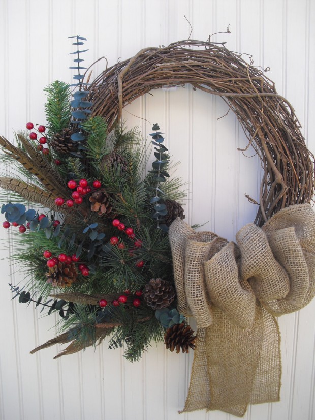 30 Beautiful And Creative Handmade Christmas Wreaths (11)