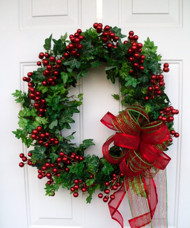 30 Beautiful And Creative Handmade Christmas Wreaths (14)