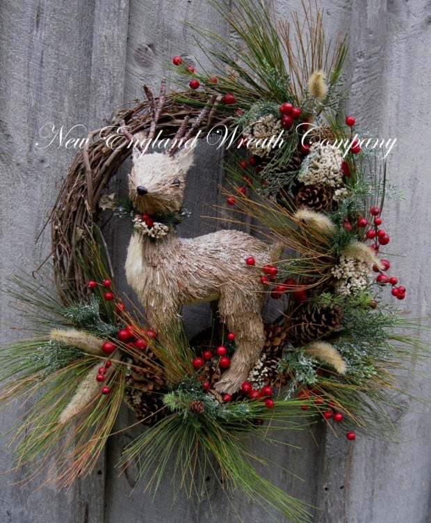 30 Beautiful And Creative Handmade Christmas Wreaths (18)
