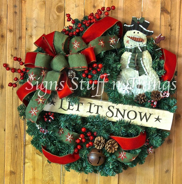 30 Beautiful And Creative Handmade Christmas Wreaths (19)