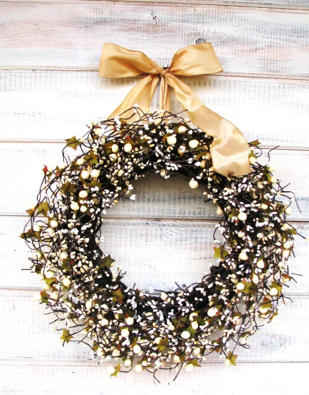 30 Beautiful And Creative Handmade Christmas Wreaths (21)