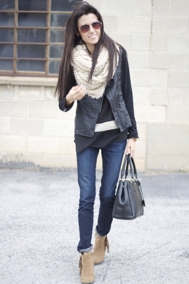 INFINITY SCARF OUTFITS for infinite joy in the cold days (10)