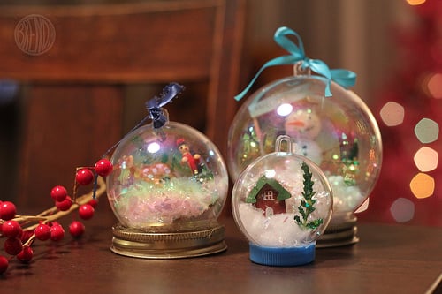 18 Cute and Creative DIY Snow Globe Ideas  (3)