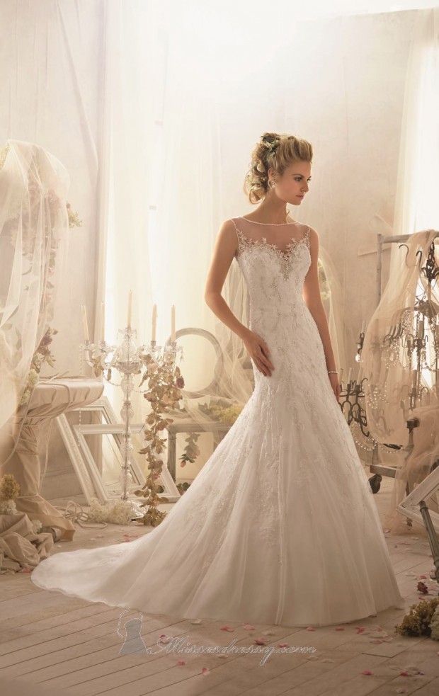 20 Lace Wedding Dresses for Romantic Brides (3)