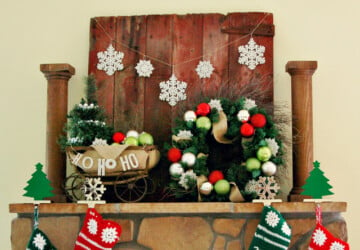 20 Rustic Christmas Decoration Ideas - rustic living room, rustic decoration, rustic, christmas decoration