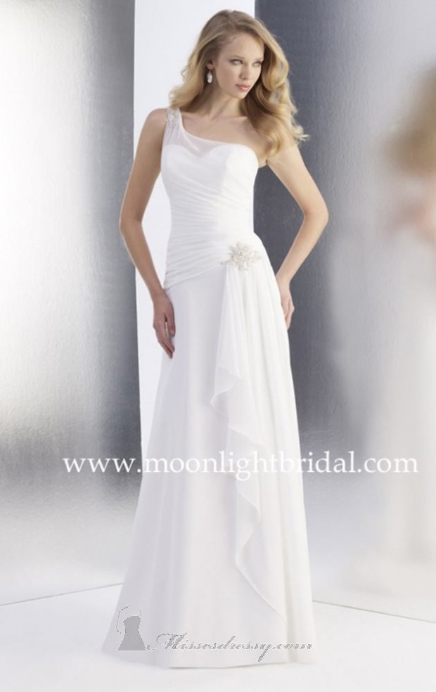 23 Elegant One Shoulder Wedding Dresses (21)