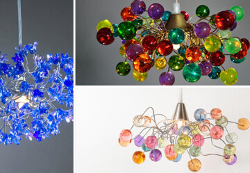 15 Incredibly Colorful Handmade Ceiling Lamp Designs - wall, lighting, light, leaves, Lamp, home, handmade, glass, decoration, decor, Colorful, color, chandelier, ceiling, bubble