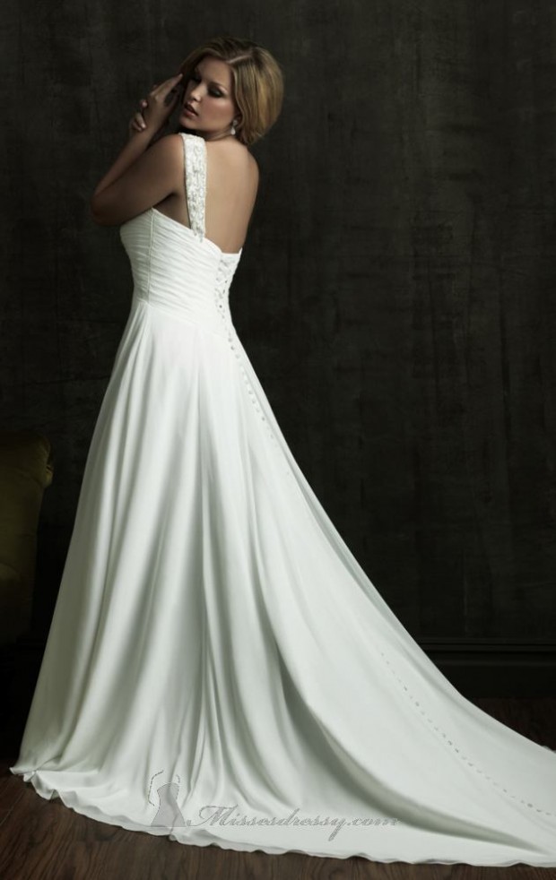 15 Romantic Chiffon Wedding Dresses (12)