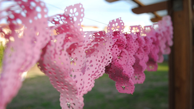 18 Wonderful Handmade Valentine's Day Banners - wedding, valentine's, valentine, red, Pink, paper, love, Lace, home, heart, hang, handmade, garland, decoration, decor, day, date, crochet, cream, burlap, book, banner