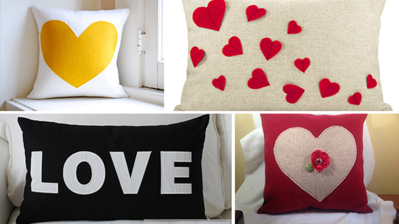 20 Charming Handmade Valentine S Day Pillow Designs