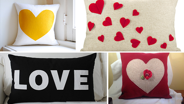 20 Charming Handmade Valentine's Day Pillow Designs - valentine, soft, red, Pink, Pillow, lover, love, heart, handmade, gift, day, cushion, cover, case
