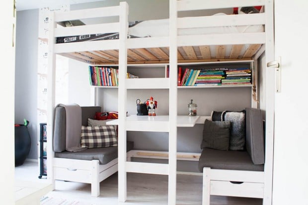 20 Great Loft Bed Design Ideas for Small Kids Bedrooms (10)