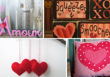 21 Diverse Valentine's Home Decorations - wreath, wood, various, valentine's, valentine, sign, sculpture, red, Pink, Pillow, paper, ornament, Mug, mixed, love, heart, hanged, handmade, garland, felt, door, diverse, decoration, decor, day, cotton, ceramic, candle, burlap, banner