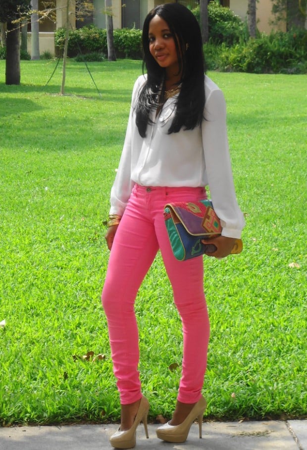 Colored Jeans for Spring 21 Stylish Outfit Ideas (13)