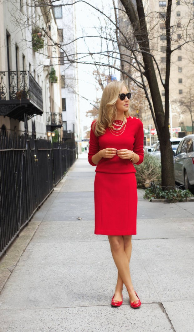 Wear Red on Valentine’s Day 20 Romantic Outfit Ideas (11)