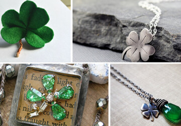 17 Lovely Handmade Jewelry Pieces for St. Patrick's Day - st. patrick's, silver, shamrock, saint, rustic, ring, retro, patrick, necklace, lucky, leaf, jewelry, irish, holiday, handmade, green, gold, Earrings, crystal, clover, celtic, bracelet