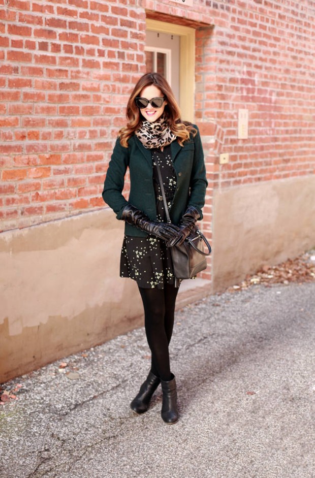 20 Stylish Outfits with Dresses for Cold Days  (11)