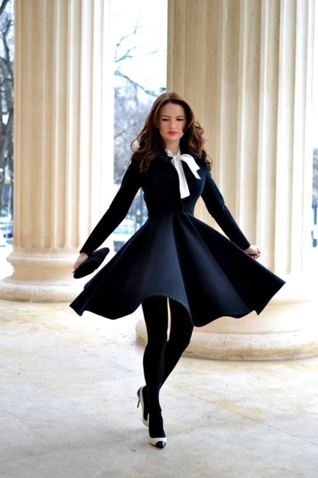 20 Stylish Outfits with Dresses for Cold Days  (9)