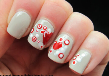 22 Cute Love Inspired Nail Art Ideas - Valentine's day nail art, nail art ideas, Nail Art, love inspired nail art