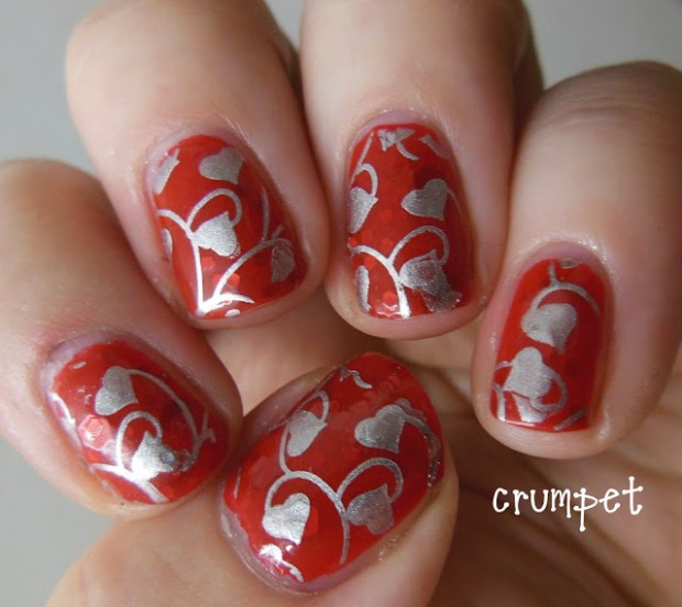 Source: www.the-crumpet.com 22 Cute Love Inspired Nail Art Ideas (3)