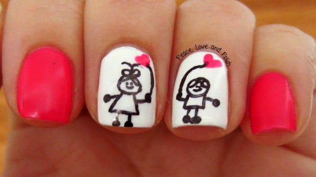22 Cute Love Inspired Nail Art Ideas  (5)