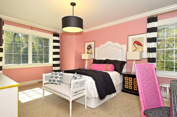 22 Pink Bedroom Design Ideas for Little Ladies (7)