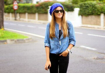 Top 21 Divine Examples of Denim Outfits "Spring 2014" - women outfit, denim shirt, denim outfit, denim