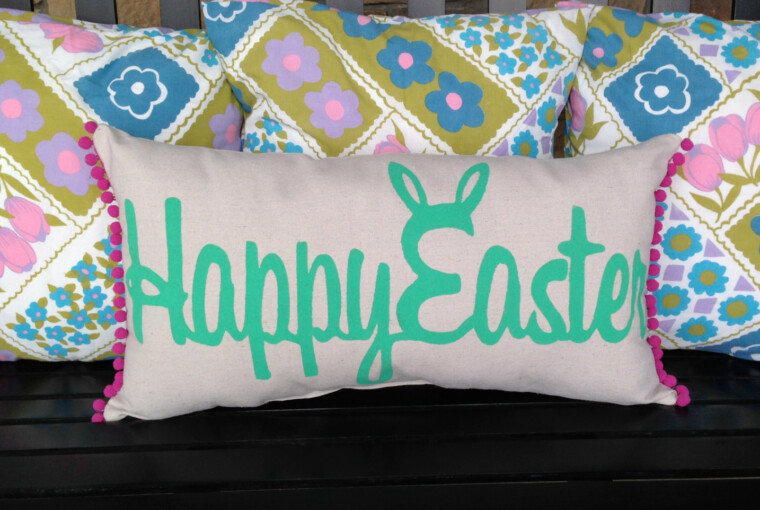 16 Adorable Handmade Decorative Easter Pillows - unique, spring, sofa, rabbit, pillowcase, Pillow, holiday, handmade, egg, Easter, decoration, cushion, cover, case, burlap, bunny