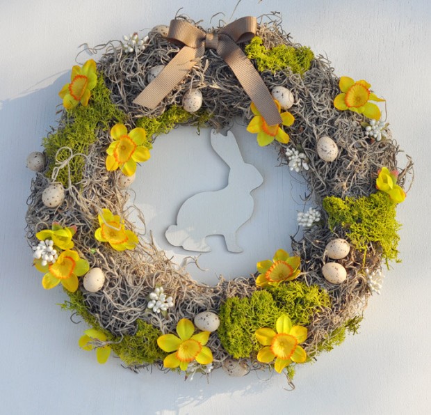 16 Cute Handmade Easter Wreath Ideas (3)