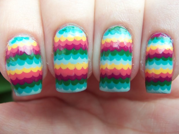 20 Cute and Funny Ruffle Nail Art Ideas (13)