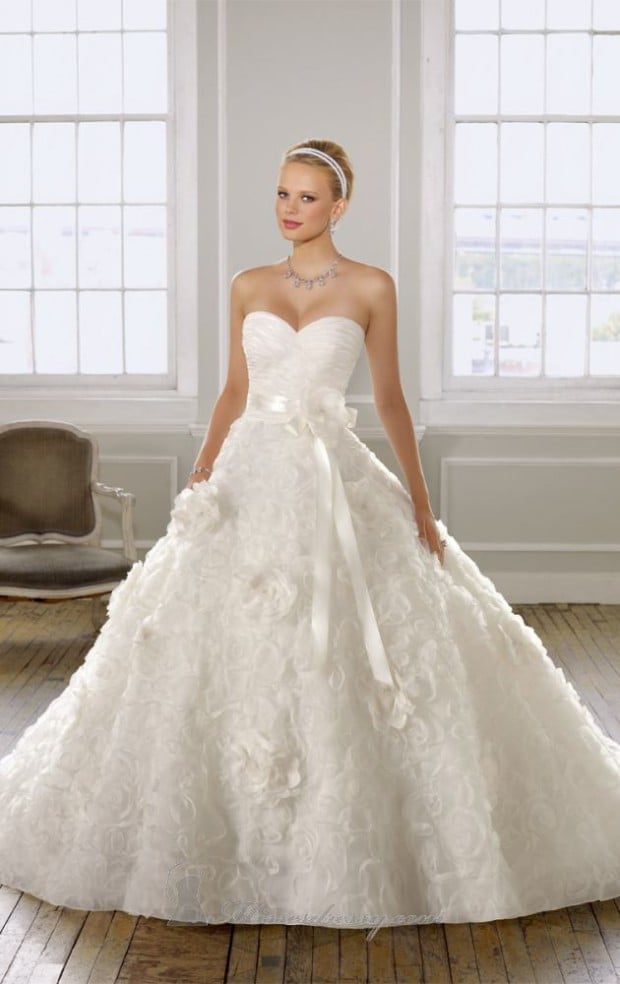 elegant strapless wedding dresses