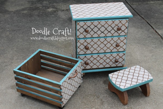 Source: www.doodlecraft.blogspot.com 23 Creative DIY Furniture Makeover Projects (1)