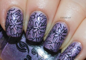 24 Beautiful Purple Nail Art Ideas - purple nail art ideas, nail art ideas, Nail Art