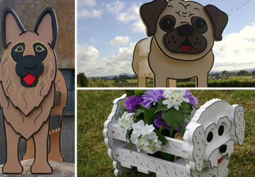 24 Outstandingly Cute DIY Canine Planters - wood, terrier, spring, shepherd, retriever, Planter, plant, outdoor, labrador, indoor, husky, handmade, garden, flowers, dog, diy, decoration, canine, bulldog, breed, animals