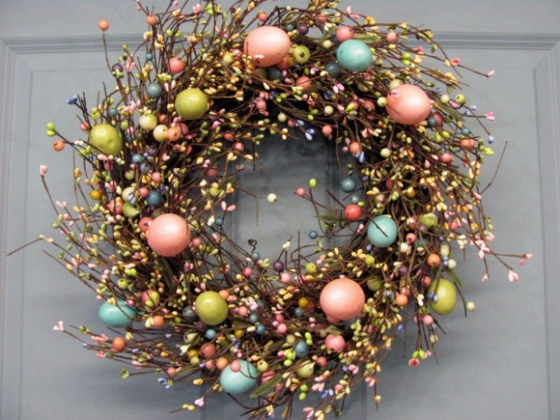 26 Creative and Easy Handmade Easter Wreath Designs (8)