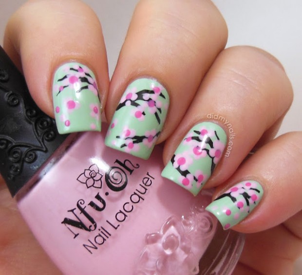 Source: www.didmynails.com Collection of 23 Beautiful Floral Nail Art Ideas (1)
