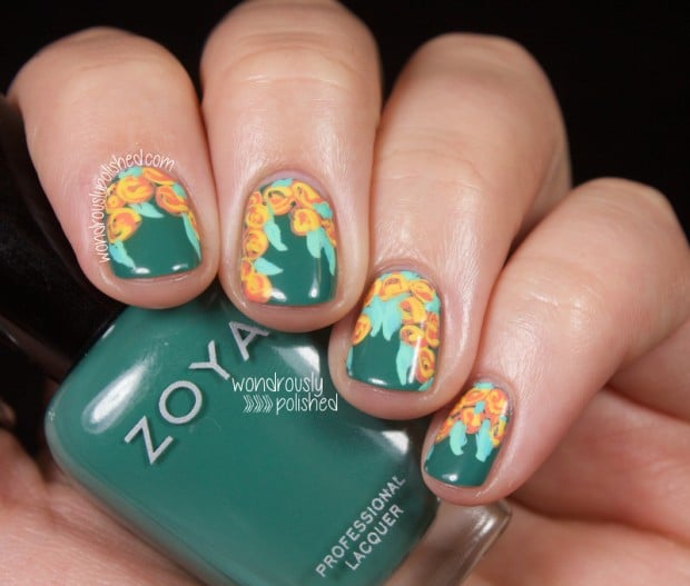 Collection of 23 Beautiful Floral Nail Art Ideas (12)