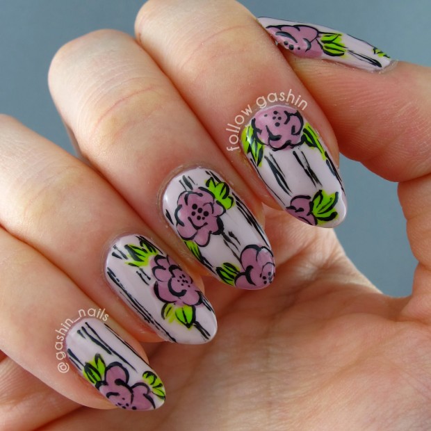 Collection of 23 Beautiful Floral Nail Art Ideas (18)