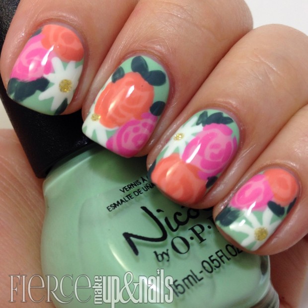 Collection of 23 Beautiful Floral Nail Art Ideas (20)